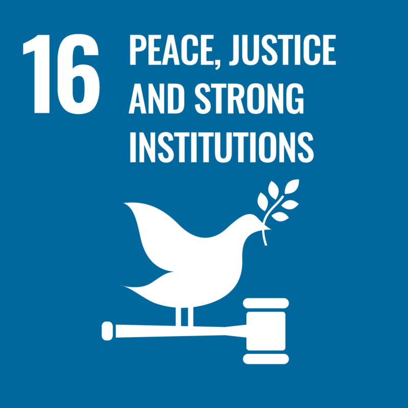 16 – Peace and Justice Strong Institutions
